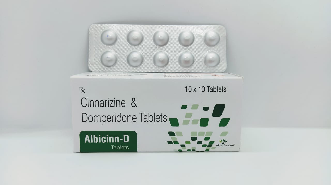 ALBICINN-D Tablet | Cinnarzine 20 mg + Domperidone 15 mg